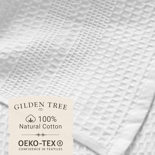 GILDEN TREE Waffle Washcloths Set of 4, Quick Dry Cotton