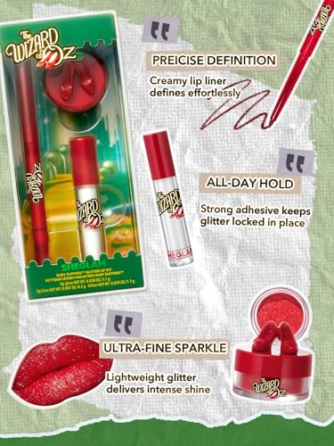 SHEGLAM Ruby Slippers Glitter Lip Kit - All-in-One