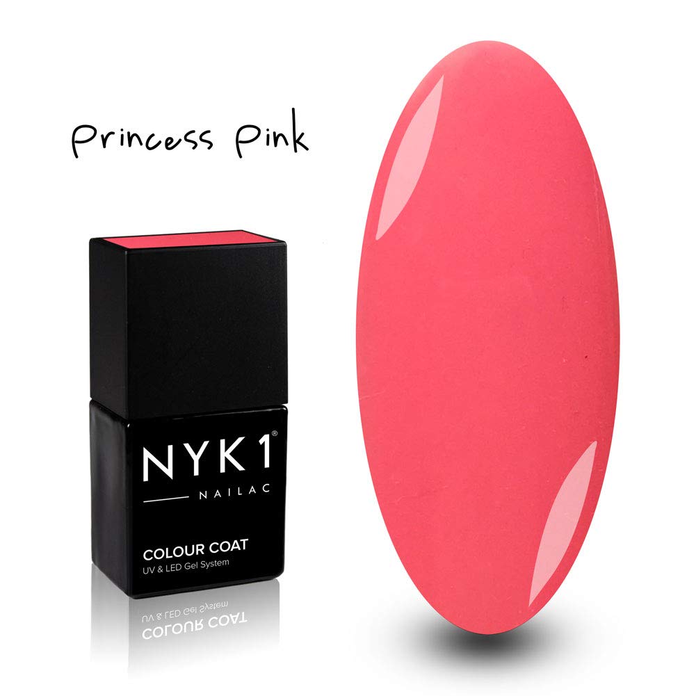 Pastel Pink Nail Gel Polish - (Princess Pink) Soft Colour Bold Pale Princess Barbie Gel Nail Polish Colour NYK1 Nailac Manicure Soak Off Gel Polishes for Gel Nail Polish Lamps