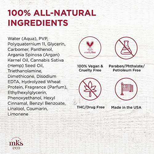 MKS eco Hold, Original Scent - 8 oz - Styling Gel - Medium, Flexible Hold - With Moroccan Argan Oil, Hemp Seed Oil - Vegan & Cruelty Free - Safe for Color-Treated Hair
