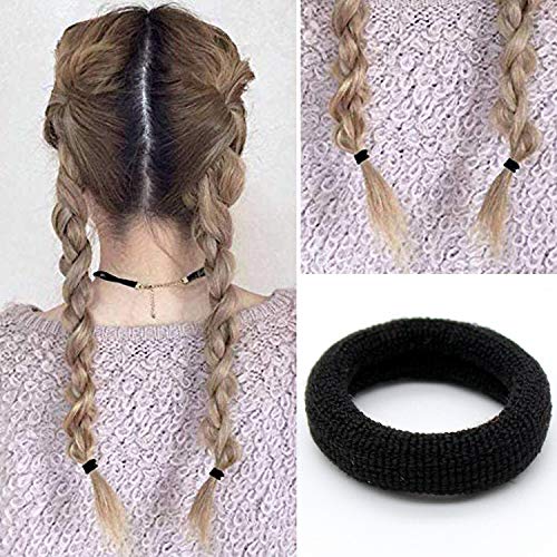 100 Pcs No-Crease Baby Girls Hair Ties - Multicolor Ponytail Holders