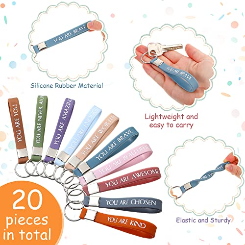 Fumete 20 Set/40 Pcs International Womens Day Gifts Employee Appreciation Makeup Bag Motivational Keychains Group Inspirational Gifts for Coworker Social Worker Nurse Teacher Team Staff