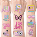 Y2K Temporary Tattoos - 200+ Designs, 8 Sheets for Party
