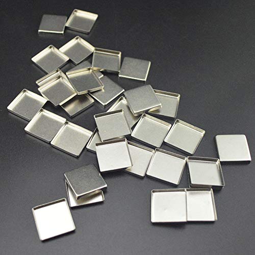 30 Empty Square Metal Tin Palette Pans 26mm Magnetic