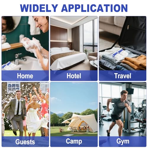 Travel Size Bars Soap in Bulk, Individually Wrapped Mini Small Body Hand and Face Soaps Toiletries Amenities for Hotel, Shelter/Homeless/Nursing Home/Charity/Motel/Guest Bathroom 0.88 oz (10 Pack)