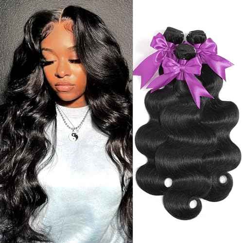 12A Human Hair Bundles 16 18 20 Inch Body Wave Bundles Human Hair 100% Unprocessed Brazilian Virgin Weave 3 Bundles Deals