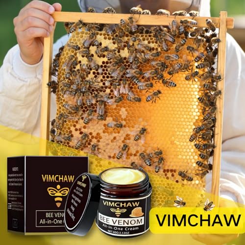 Bee Venom Skin Revitalizing Cream for Face & Body, Advanced Firming & Smoothing Formula, Natural Bee Venom Moisturizer for Fine Lines and Youthful Glow, 60g(4-Pcs)