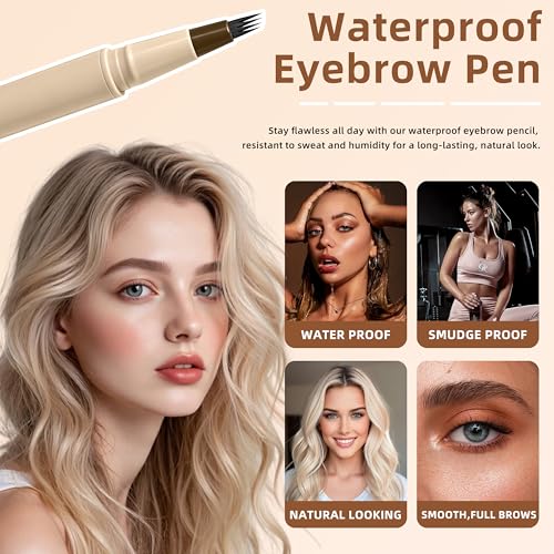 Waterproof Eyebrow Pen Microblading Brow Pen Dark Brown