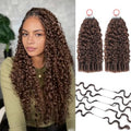 Burmese Curly Crochet Hair for Black Women - 20 Inch Knotless Boho Braids
