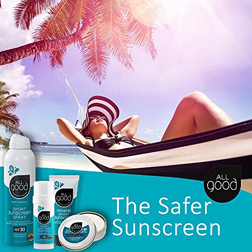 All Good Sport Mineral Sunscreen Combo Pack - SPF 50 Butter Stick, SPF 30 Lotion & Spray - Coral Reef Safe - Zinc Oxide