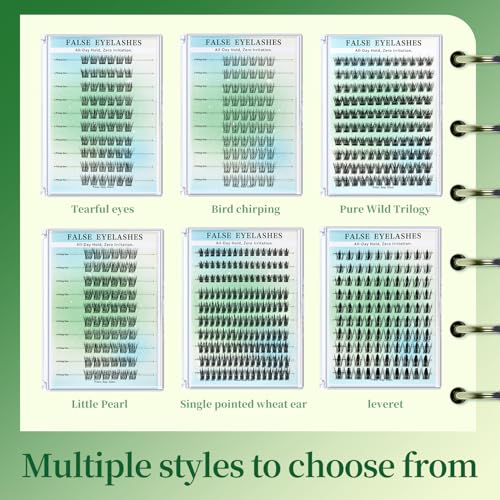 Self-Adhesive Cluster Lashes - 120PCS Fluffy Wispy 8-14MM