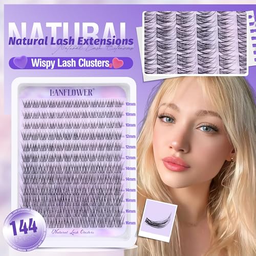 Wispy Lash Clusters Kit - 144pcs C Curved Extensions 10-16mm