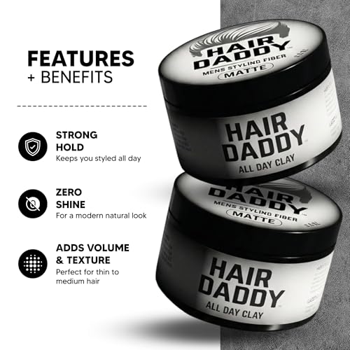 Hair Daddy Matte Styling Clay for Men - Strong Hold
