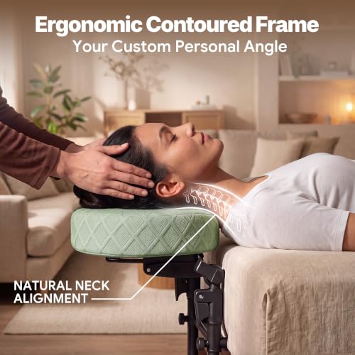 Adjustable Massage Headrest for Bed | Memory Foam Face Cradle