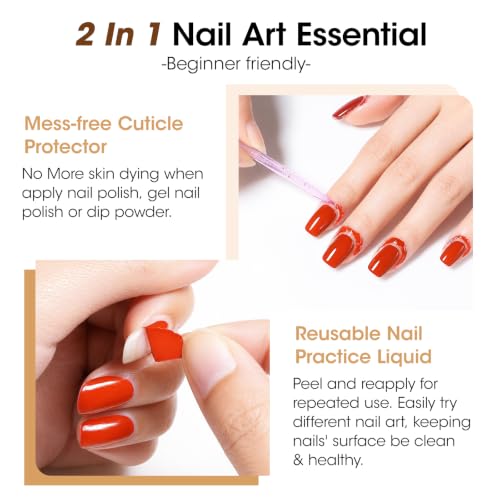 Gellen 2-in-1 Liquid Latex Cuticle Guard for Nail Art