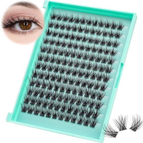 Bodermincer Eyelashes Clusters 10-12-14mm Mixed/12-14-16mm Mixed/14-16-18mm Mixed/16-18-20mm Mixed Nature D Curl False Lashes Cluster Eyelashes (10-12-14mm Mixed)