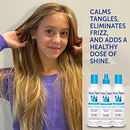 Fairy Tales Tangle Tamer Detangling Shampoo and Conditioner for Kids - Ultra Moisturizing and Anti Frizz Protection - Paraben Free, Sulfate Free - 12 Oz (4 pack)