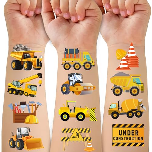 Cars & Trucks Temporary Tattoos for Kids - 50pcs