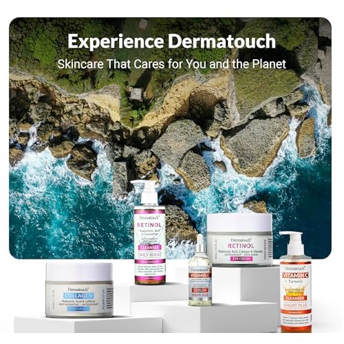 DERMATOUCH Retinol Eye Cream, 1.75 oz - Hyaluronic Acid, Peptides & Vitamins - Made in America (Pack of 2)