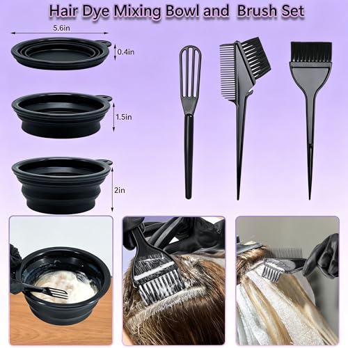 Professional Silicone Highlighting Cap Set for Hair Coloring