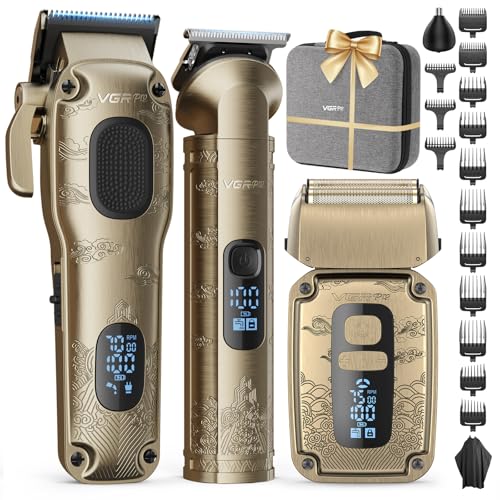VGRPRO 3-in-1 Cordless Hair Clipper, Beard Trimmer & Foil Shaver Kit