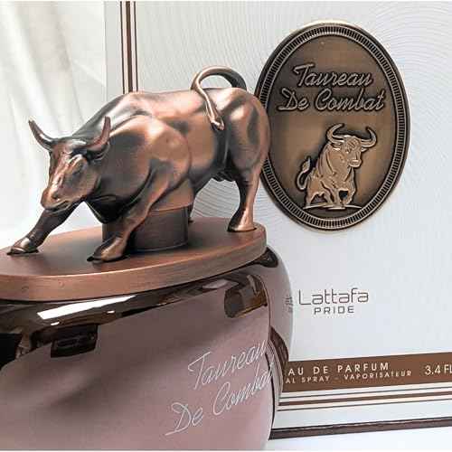 Lattafa Pride Taureau De Combat Eau de Parfum Spray 100ml (3.4 oz) | Bold Amber, Tobaco & Vanilla Fragrance | Long-Lasting Warm Spicy Scent with Cardamom & Cinnamon