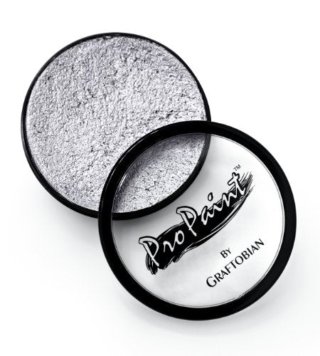 Graftobian Makeup ProPaint Face & Body Paint - Silver Sterling 30ml - Halloween Makeup - Costume Makeup for Adults - Body Paints for Adults - Face Paint Makeup - Skin Paint - Makeup Paint