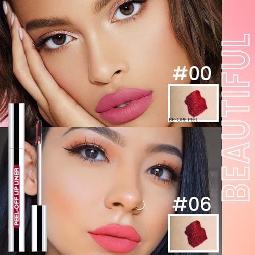 Matte Peel-Off Lip Stain 2-Pack - Waterproof Long-Lasting Lip Tint