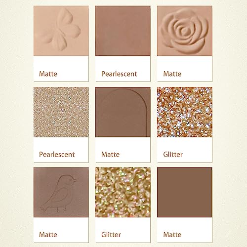 9 Color Eyeshadow Palette with Brushes - Matte & Shimmer