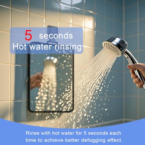 Fogless Shower Mirror 9x7 for Shaving | Anti-Fog Bathroom