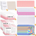 Professional Press On Nail Prep Kit - 20 Piece Set in Pink