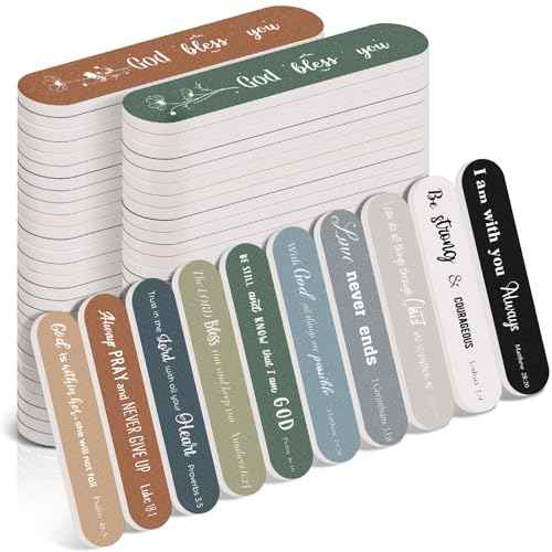 50 Pcs Christian Gifts for Women Bulk Christian Nail File Bulk Mini Bible Scripture Emery Board Nail Files Religious Appreciation Gifts for Employee Teacher Staff Coworker Women (Morandi)