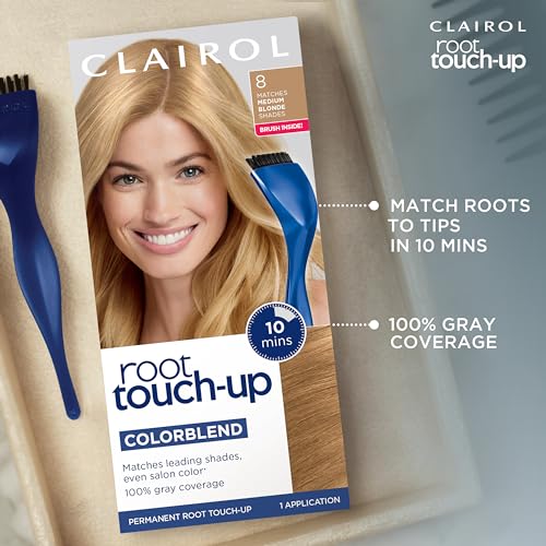 Clairol Root Touch-Up by Nice'n Easy Permanent Hair Dye, 9A Light Ash Blonde Hair Color, Pack of 2