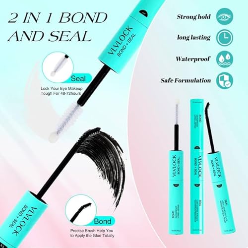 Lash Clusters Kit Clear Band Natural Cluster Lashes with Bottom Lash Clusters 5-16MM Individual Lashes Wispy False Lashes with Lash Bond and Seal,Lash Tweezer DIY at Home(Ivy Kit)