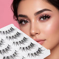 Glitter False Eyelashes 5 Pairs Wispy Faux Mink Lashes