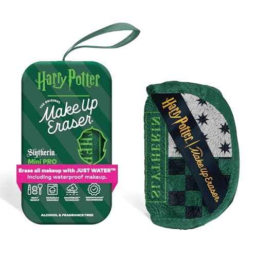 The Original MakeUp Eraser Mini PRO, Erase All Makeup With Just Water, Including Waterproof Mascara, Eyeliner, Foundation, Lipstick, Sunscreen and More! Harry Potter Slytherin, 1ct.