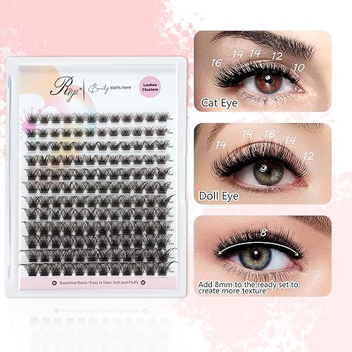 Riya Lash Clusters Kit 144Pcs with Bond & Seal Glue