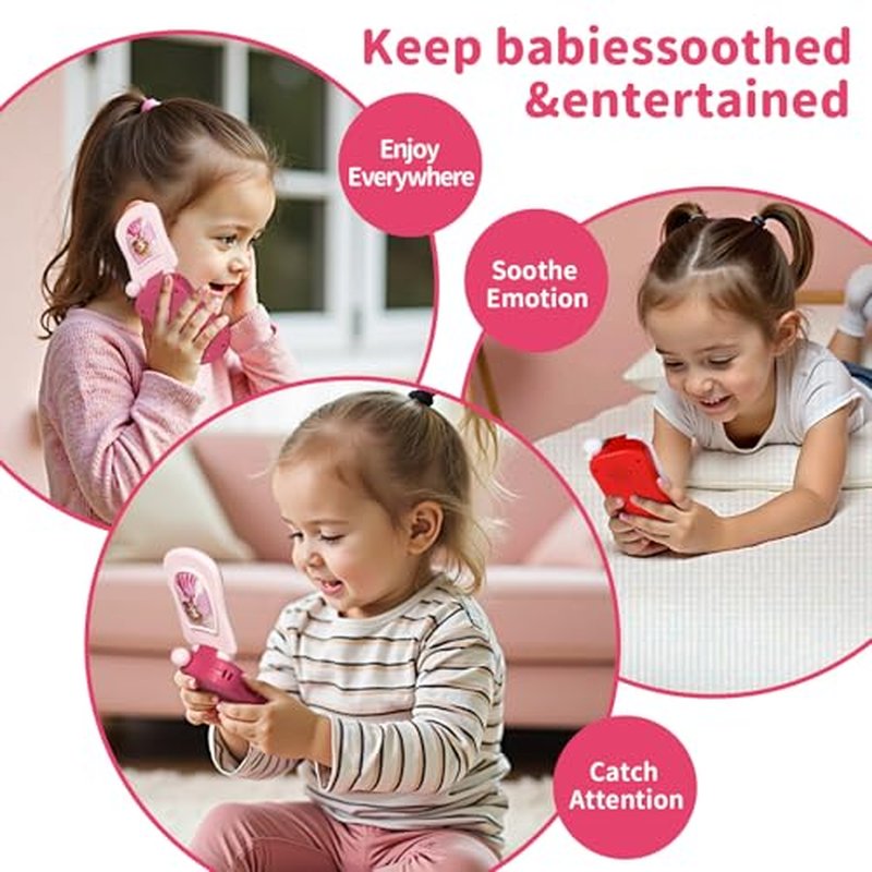 FENYAN Toddler Flip Phone Toy with Light & Music for 18 Months+