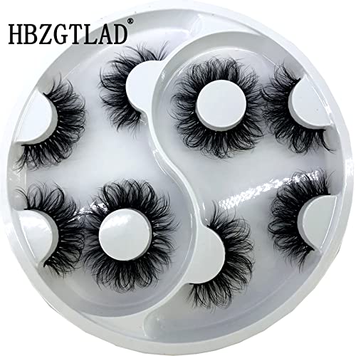 5 Pairs 8D Fluffy Cat-Eye Faux Mink False Eyelashes