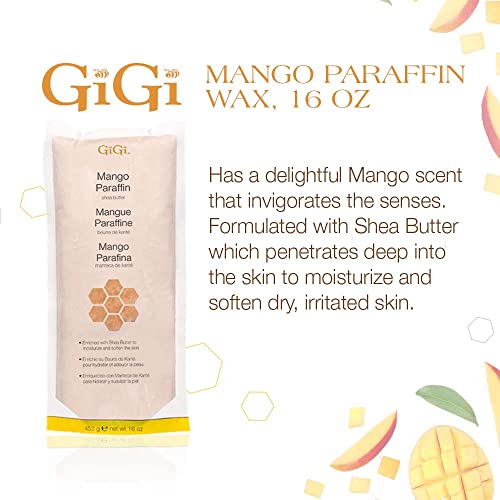 GiGi Mango Paraffin Wax with Shea Butter, 16 oz