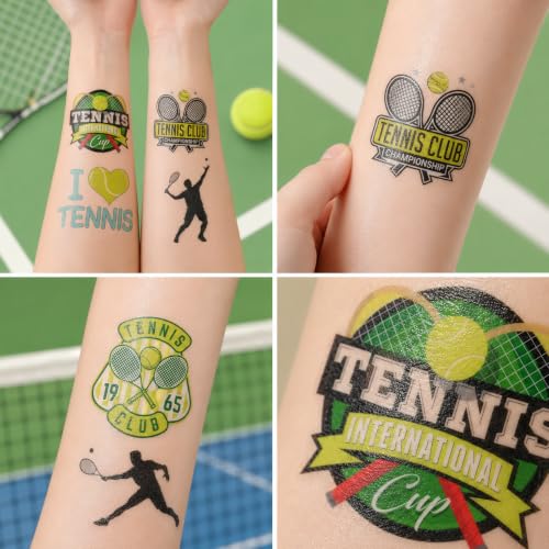 96 Pc Tennis Temporary Tattoos - Sports Party Favors