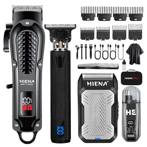 HIENA PRO Cordless Hair Clipper & Grooming Kit for Men