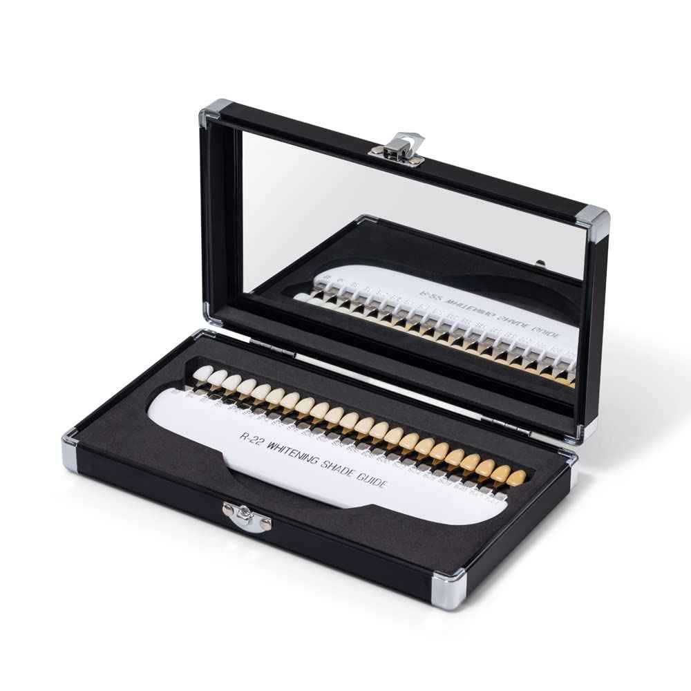Teeth Whitening Shade Guide Professional 3D R-22 Tooth Whitening Shade Chart with 22 Colors - Tooth Bleaching Shade Chart