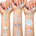 Last Toast On The Coast Bachelorette Temporary Tattoos Stickers, Blue Last Toast On The Coast Bachelorette Party Decorations Nautical Coastal Bachelorette Party Supplies for Bridal Shower
