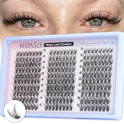 WONSIS Wispy Lash Clusters for DIY Extensions - C Curl