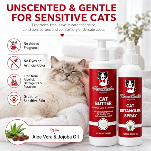 Warren London Cat Detangler & Hydrating Butter Set, 8oz