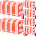 Gilprop 6 Pcs Clear Coated Makeup Bags Pink Orange / Octagon Styles