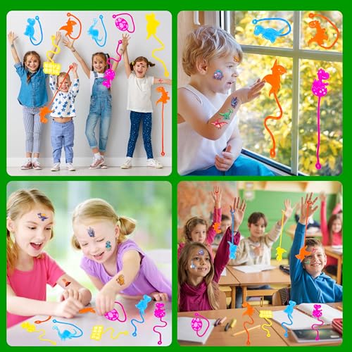 48 Piece Dinosaur Party Favors - Stick Hands & Tattoos