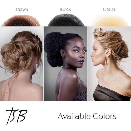 TSB Hair Filler Volume Bun Maker - All-Day Hold Black 75"