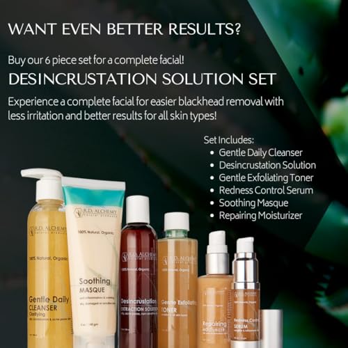 RD Alchemy - Desincrustation Solution/Scaling Fluid Blackhead Remover + 5 Pack Disposable Spa Headbands. for Home or Professional spas.